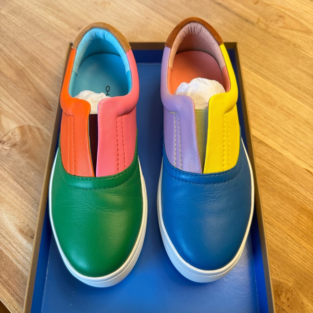 PRIDE Charlotte Stone Arianne colorful flats Carnival size 7 mismatched sneakers - Picture 15 of 16